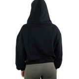Lift Heavy Carbon Cropped Statement Hoodie - wodstore